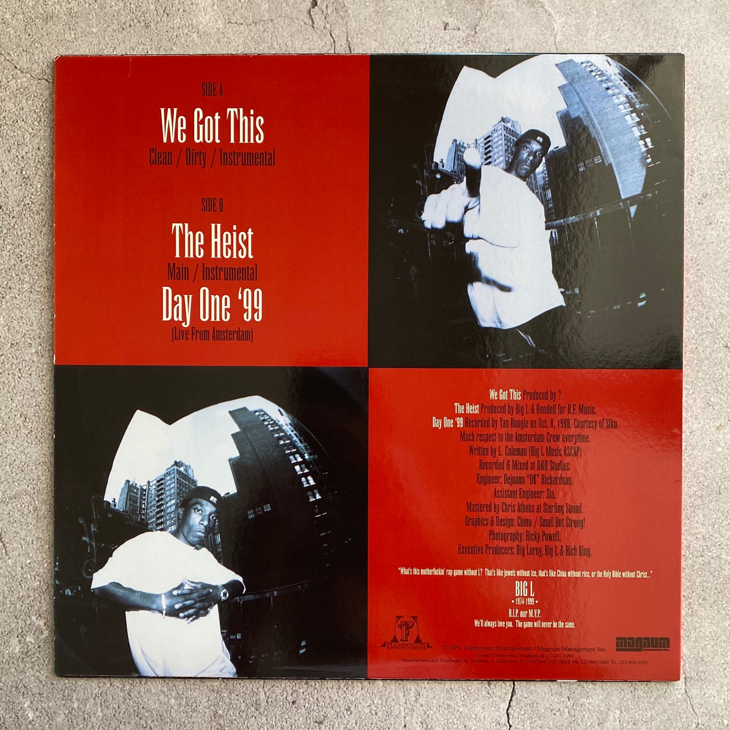 Big L - We Got This / The Heist / Day One '99 (Original 1999 US Pressing)