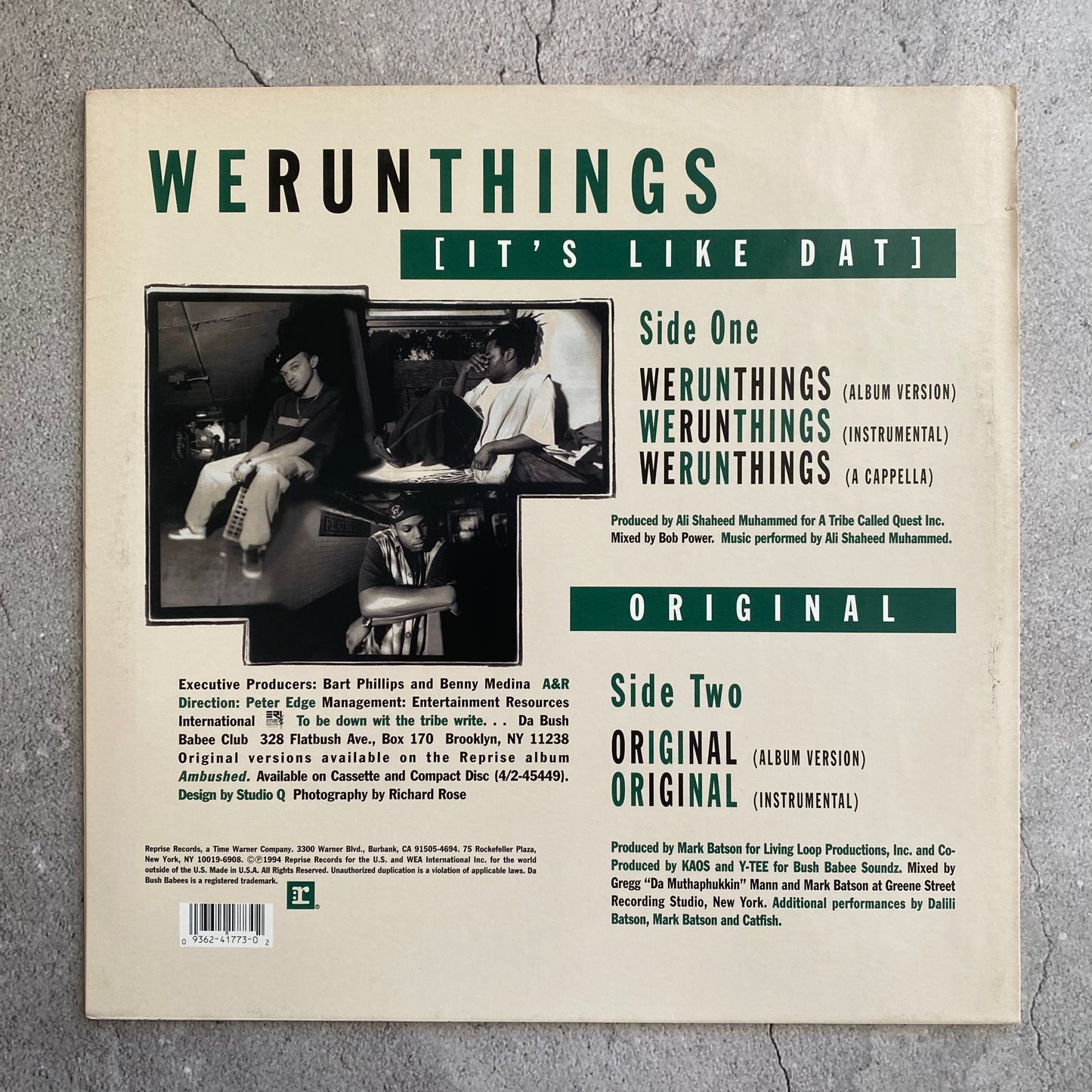 Da Bush Babees - We Run Things (It's Like Dat) (Original 1994 US Pressing)