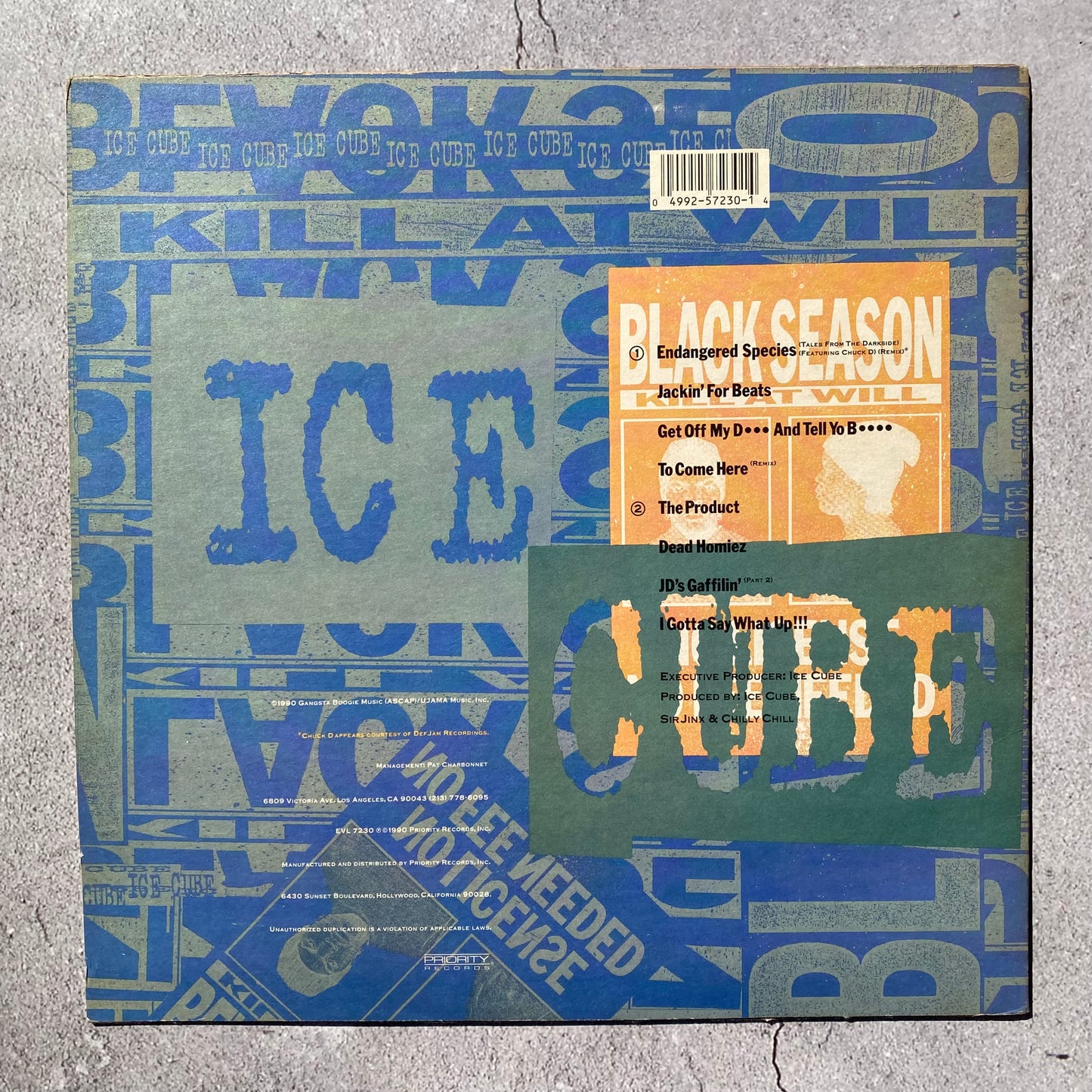 Ice Cube - Kill At Will (Original 1990 US Pressing)