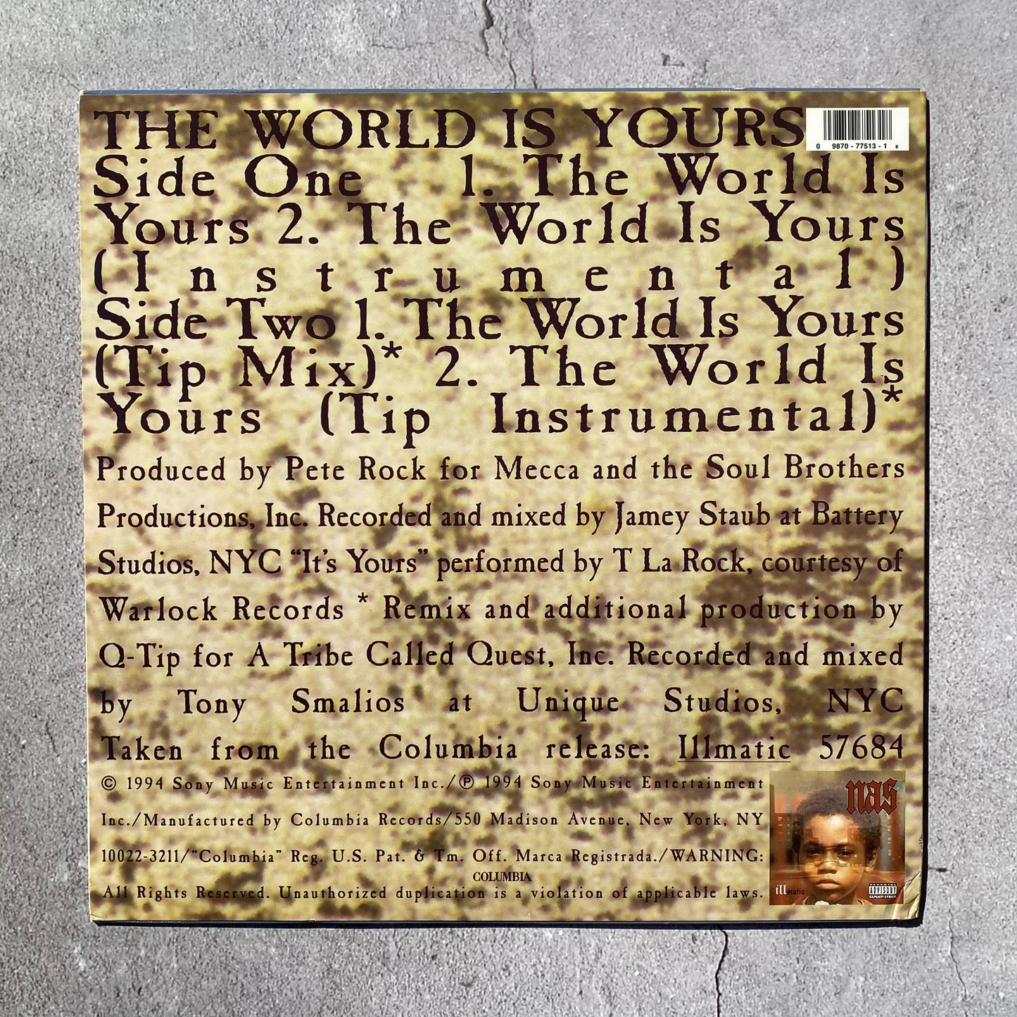 Nas - The World Is Yours (Original 1994 US Pressing)