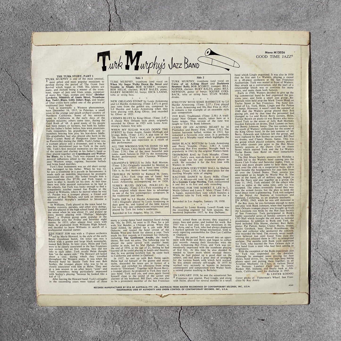 Turk Murphy's Jazz Band - San Francisco Jazz Vol. 1