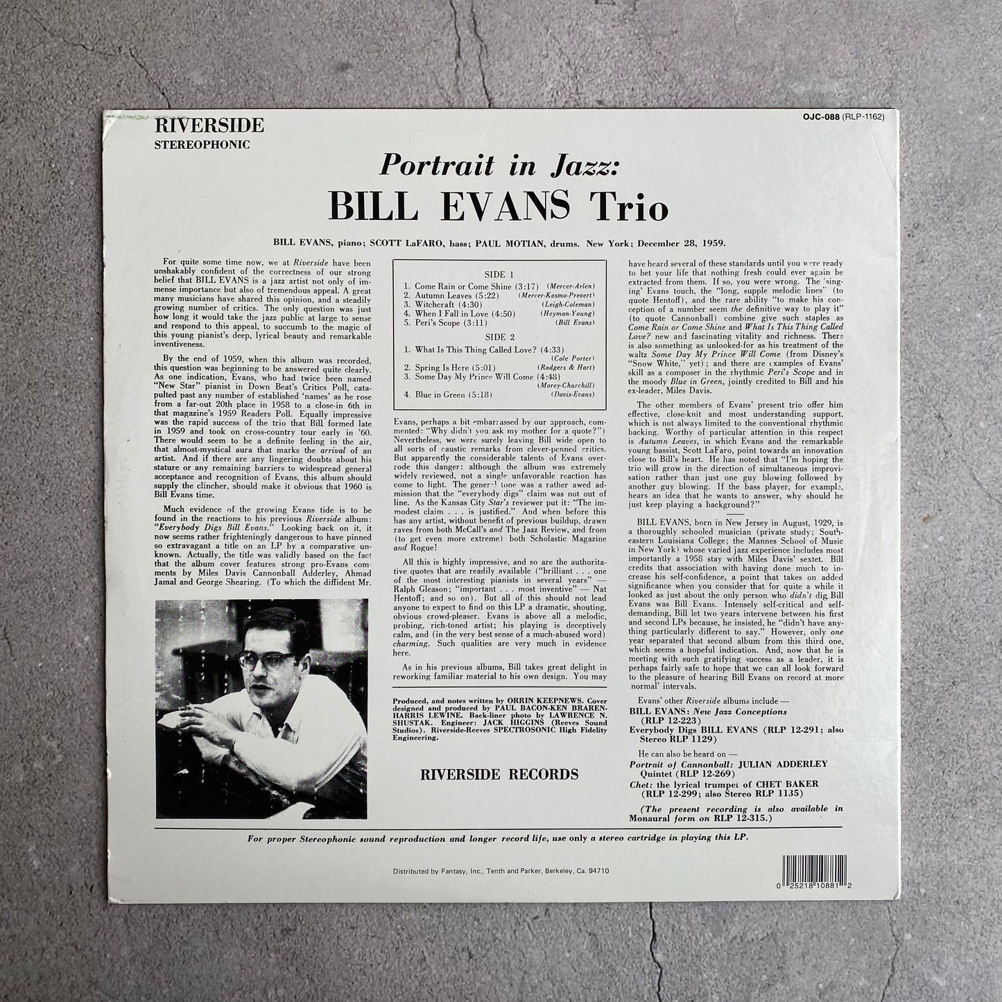 Bill Evans Trio - Portrait In Jazz