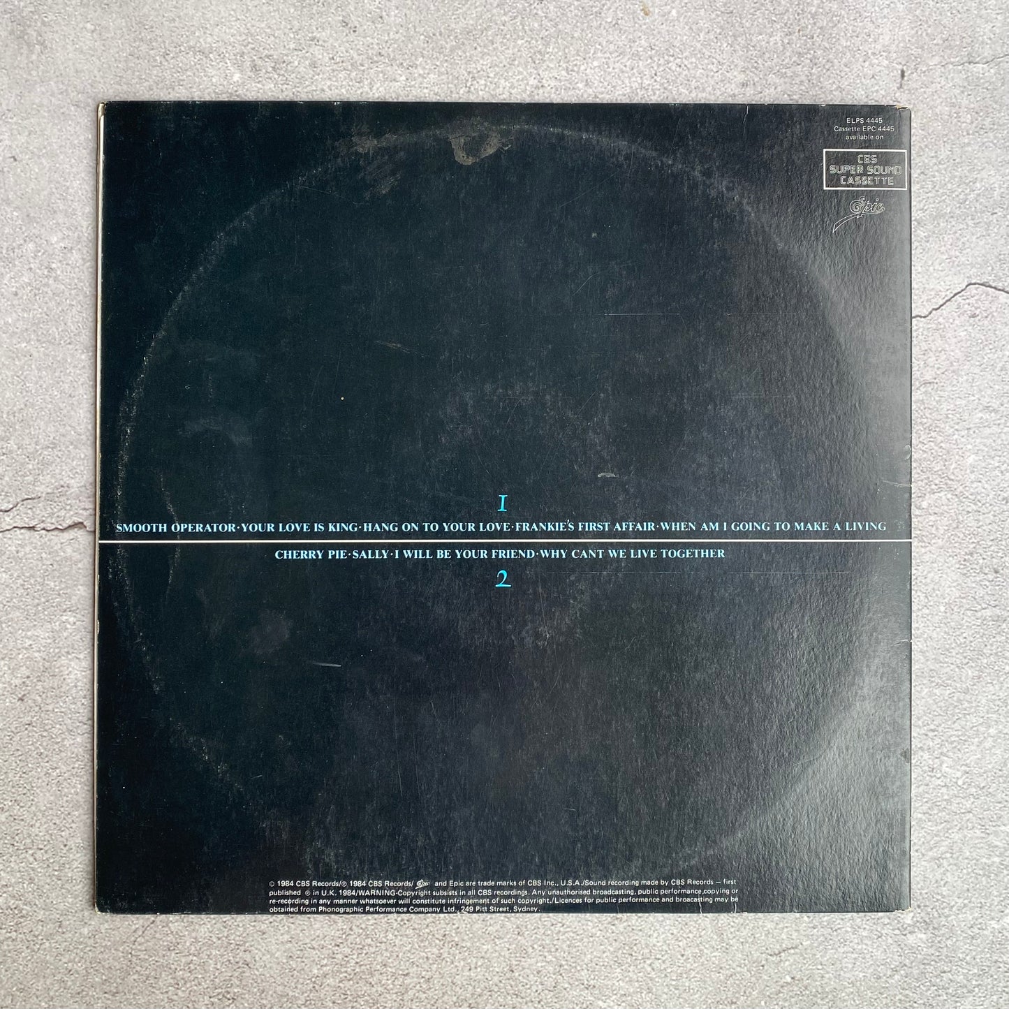 Sade - Diamond Life (1984 Australia Pressing)