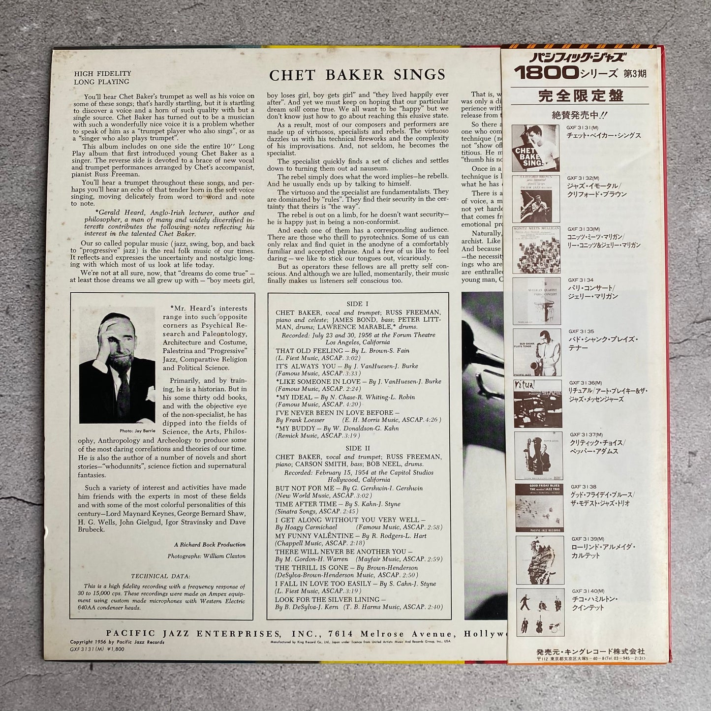 Chet Baker - Chet Baker Sings (1979 Japan Pressing)