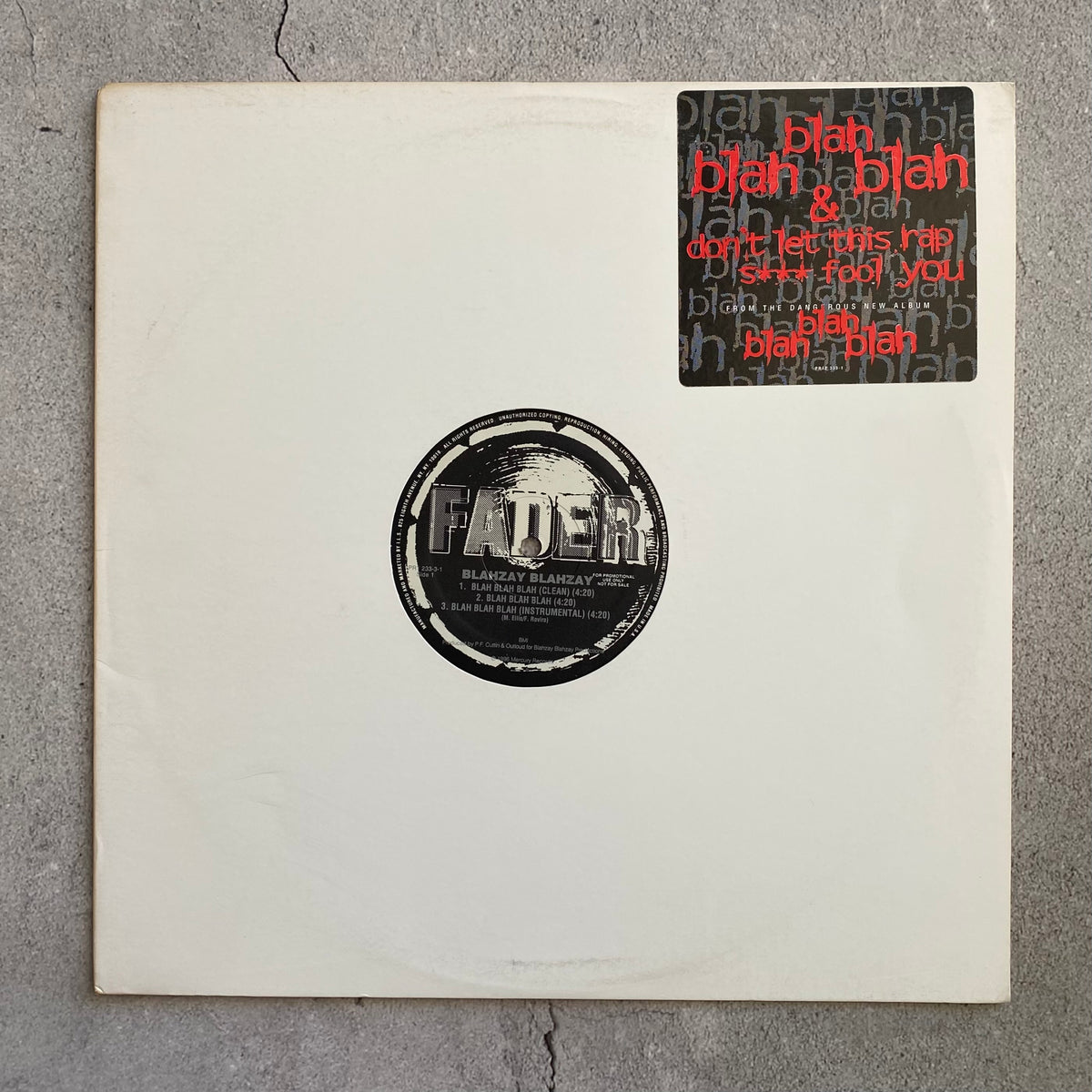 Blahzay Blahzay – Blah Blah Blah (Original 1996 US Pressing)