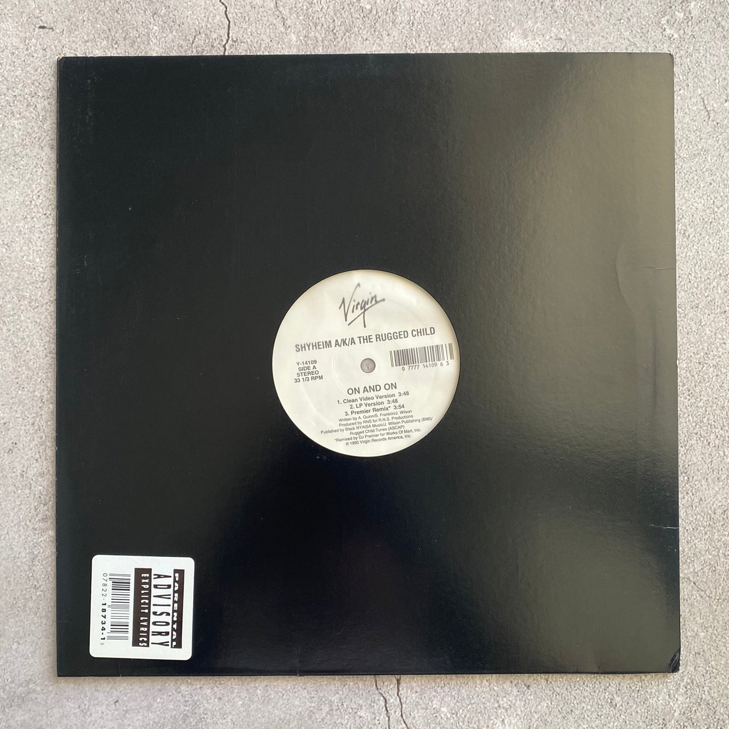 Shyheim A/K/A The Rugged Child - On And On (Original 1993 US Pressing)