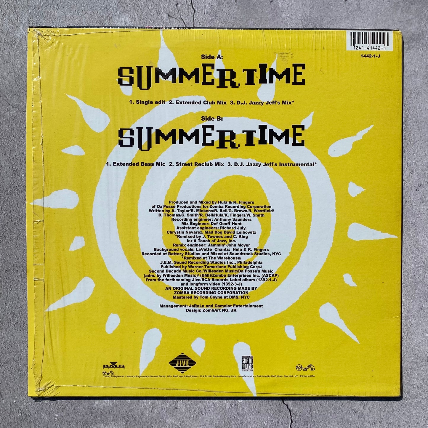 DJ Jazzy Jeff & The Fresh Prince - Summertime (Original 1991 US Pressing)