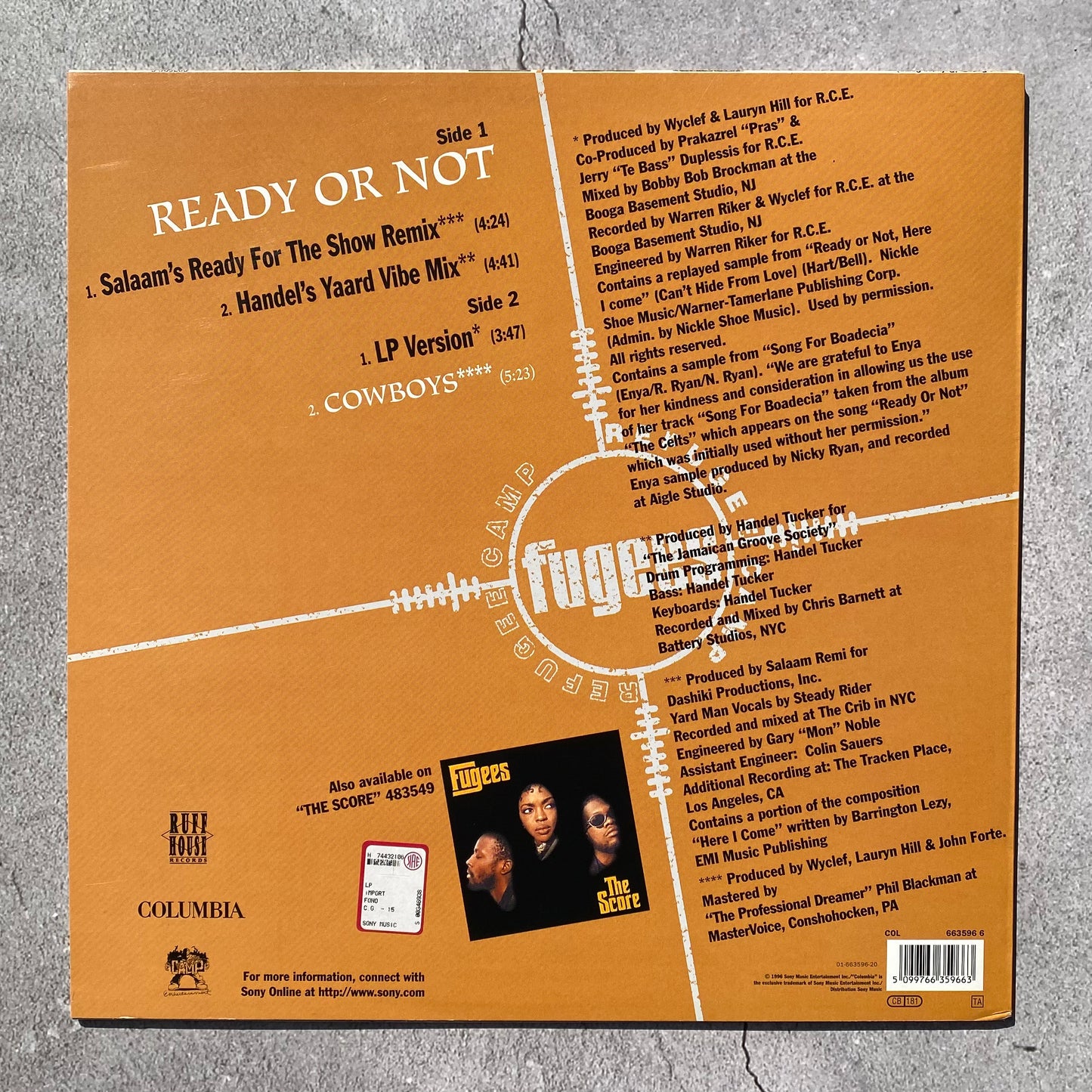 Fugees - Ready Or Not (Original 1996 Europe Pressing)
