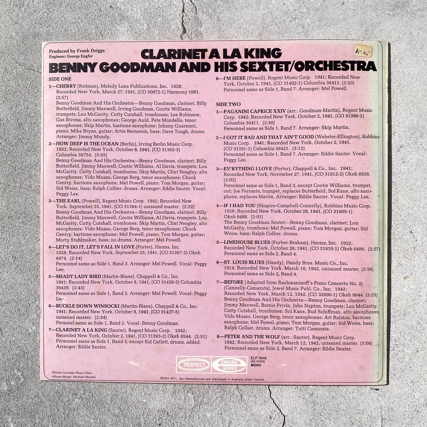 Benny Goodman - Clarinet A La King