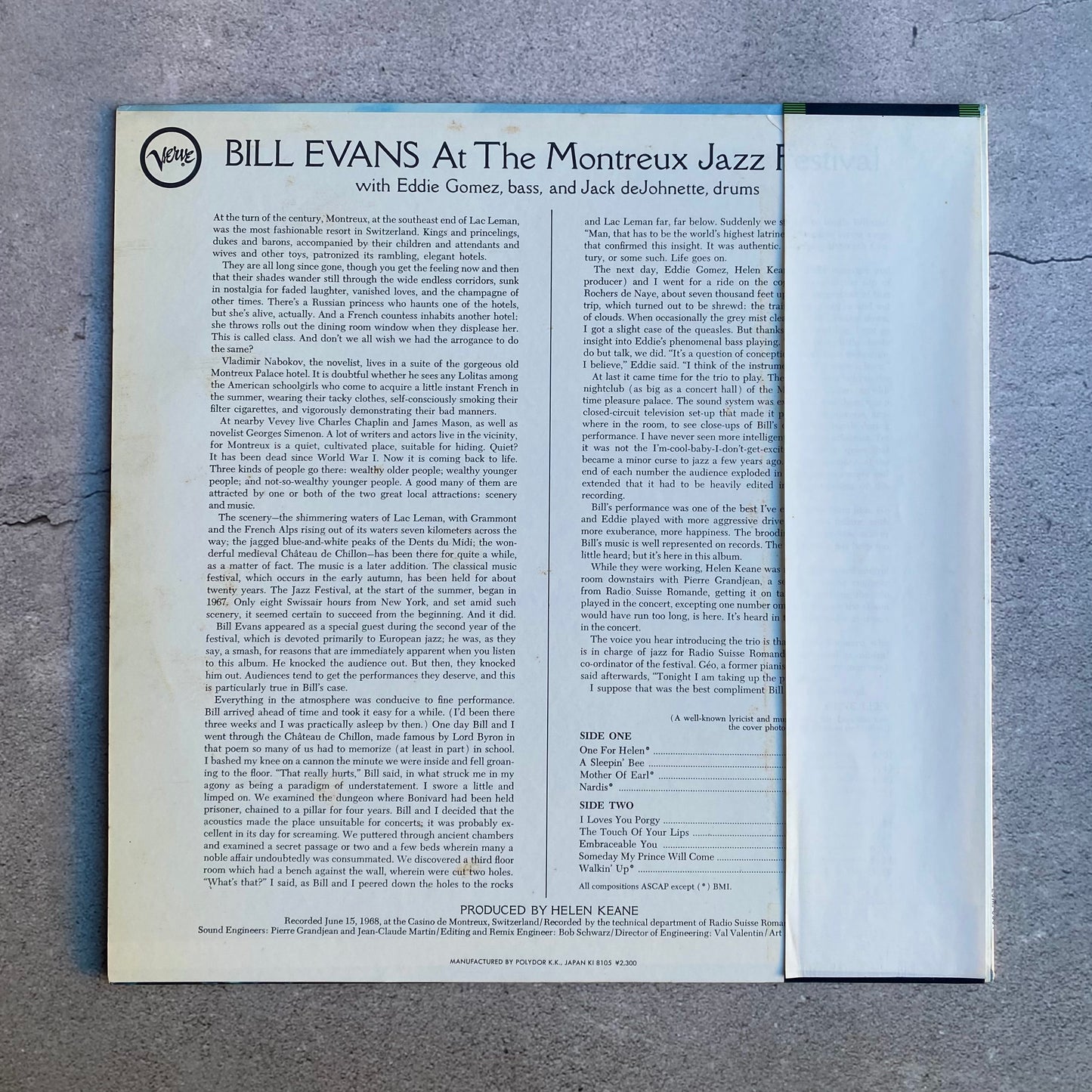Bill Evans - At The Montreux Jazz Festival (1981 Japan Pressing)