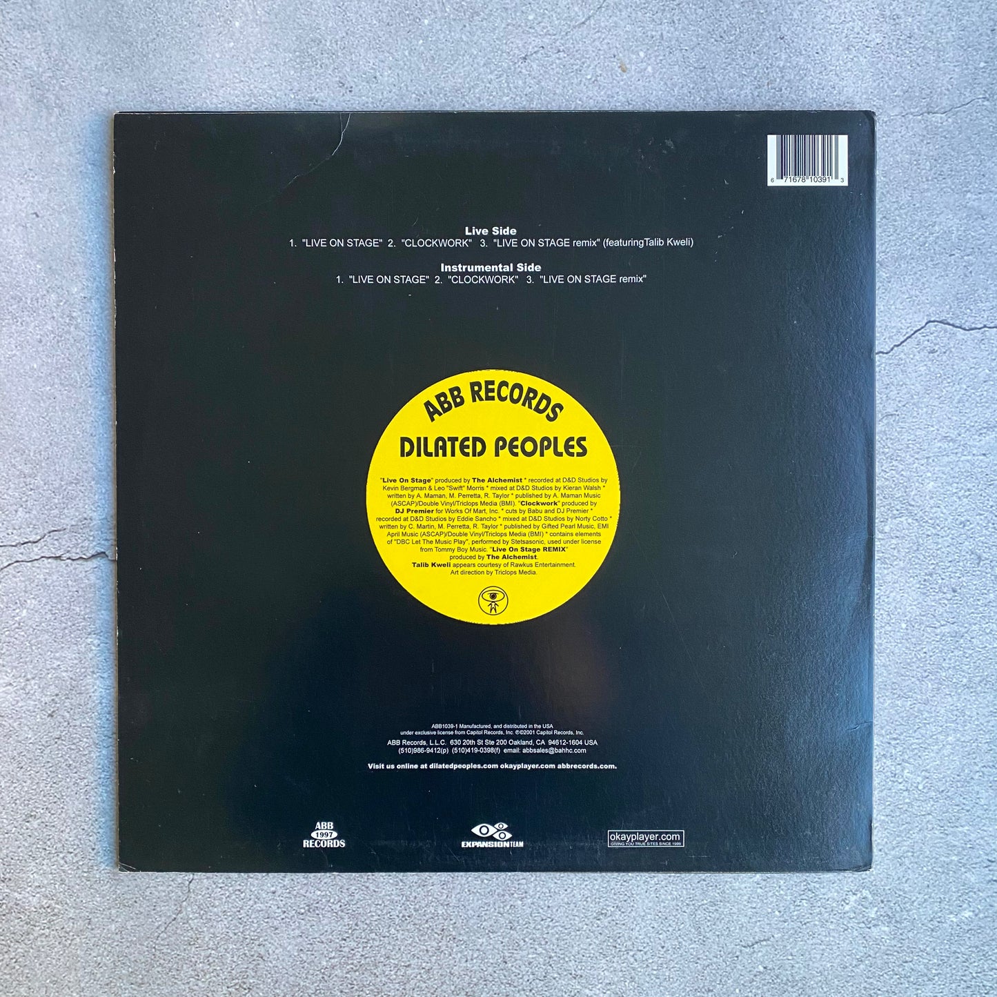 Dilated Peoples - Live On Stage / Clockwork (Original 2001 US Pressing)