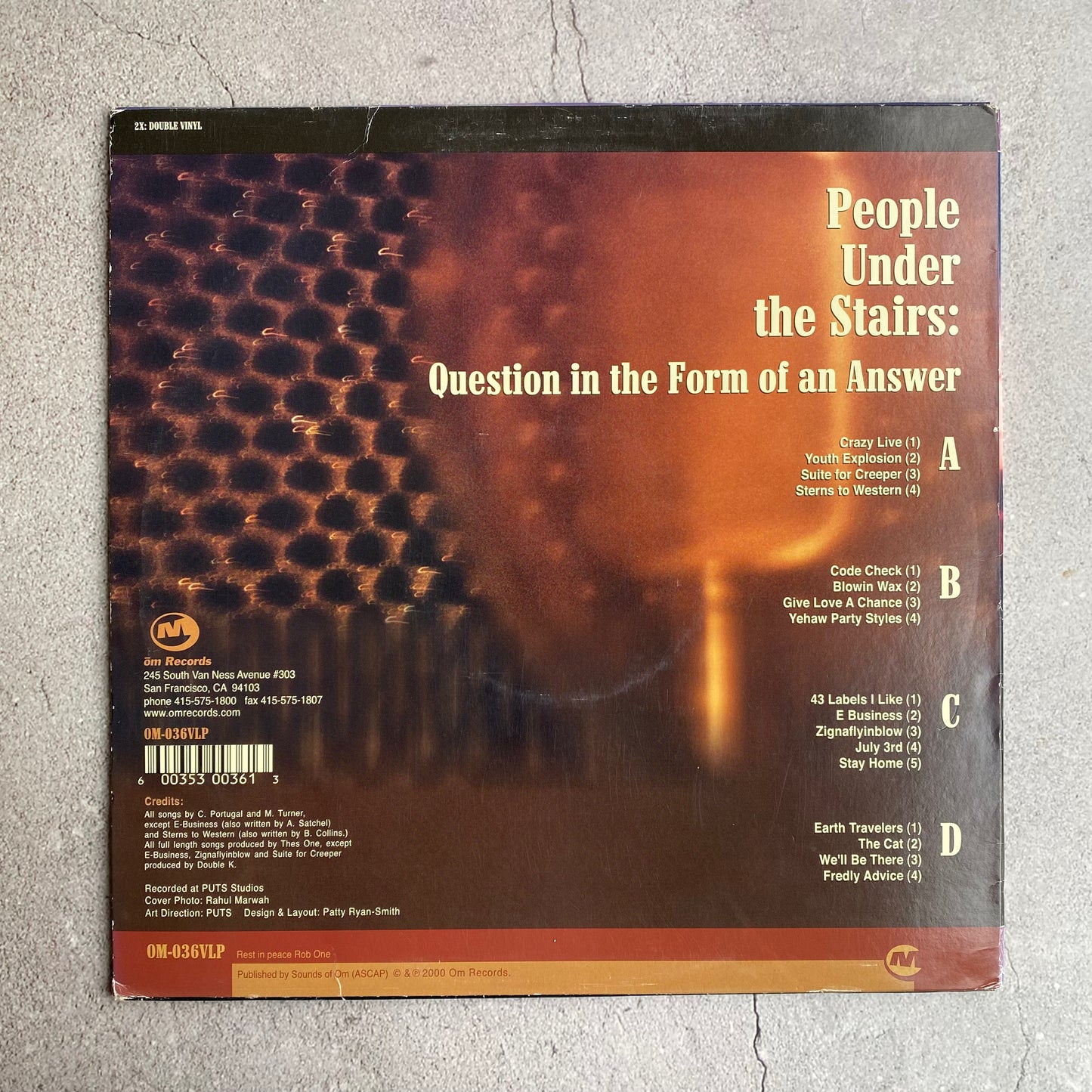 People Under The Stairs - Question in the Form of an Answer (Original 2000 US Pressing)